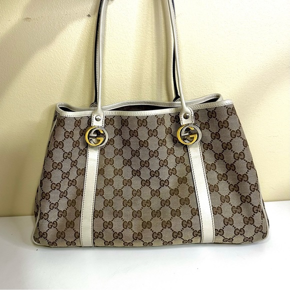 S⭕️LD. Gucci Twin Canvas Tote - Picture 5 of 16